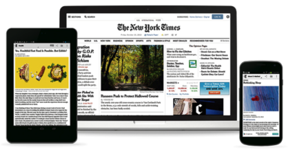 NY TImes on different platforms